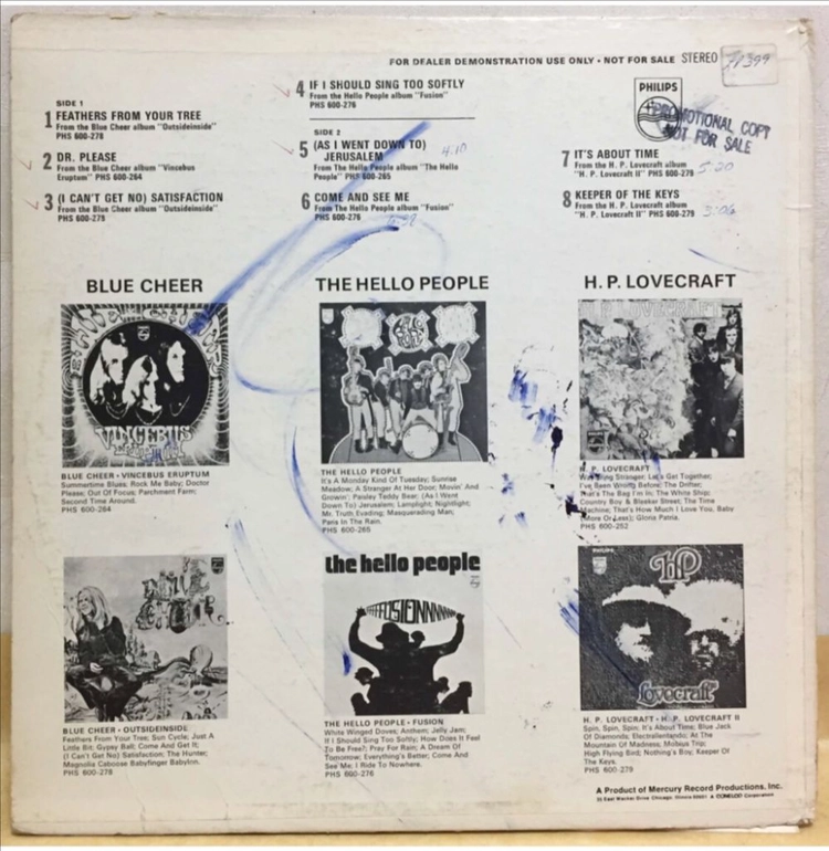 LP ; philips special dealer - blue cheer, lovecraft 싸이키델릭 락 rock 이미지