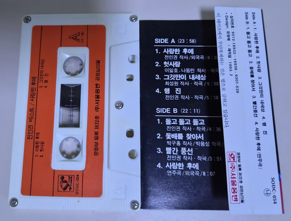 전인권 - 베스트 (개봉 카세트테이프) 이미지