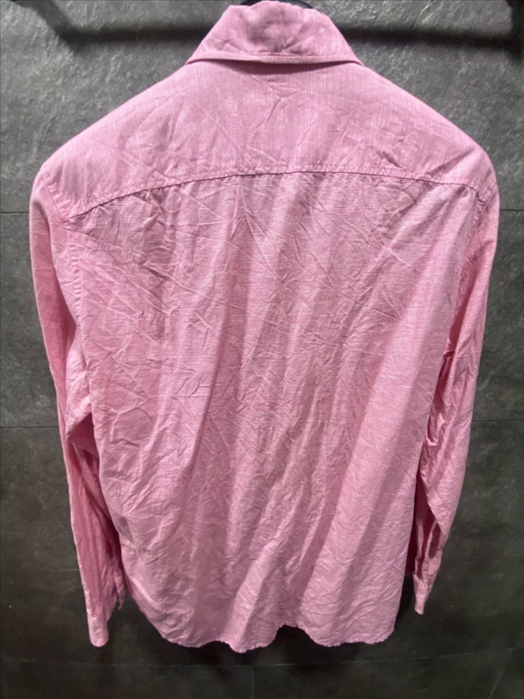남성 라코스테 42 사이즈 슬림핏 L 핑크 잔체크 셔츠 남방 Lacoste 이미지