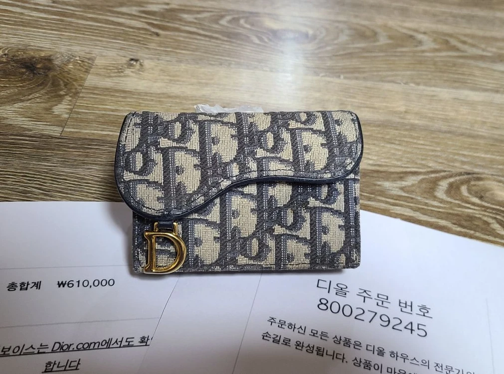 디올 새들 카드지갑 명품반지갑구찌루이비통프라다셀린느샤넬톰브라운고야드에르메스생로랑보테가 이미지