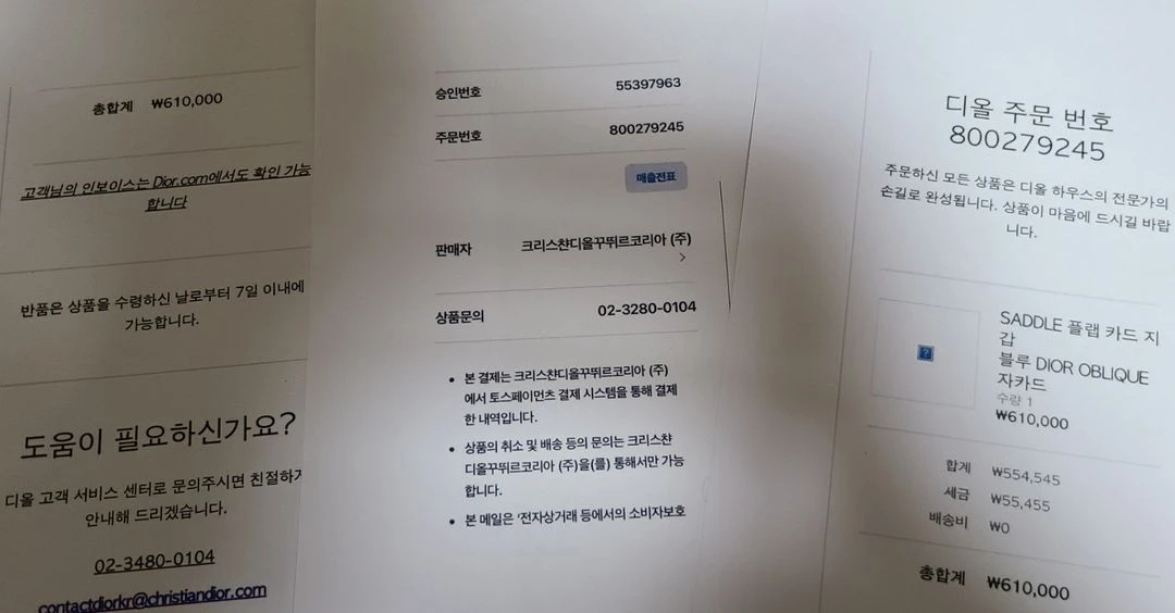 디올 새들 카드지갑 명품반지갑구찌루이비통프라다셀린느샤넬톰브라운고야드에르메스생로랑보테가 이미지