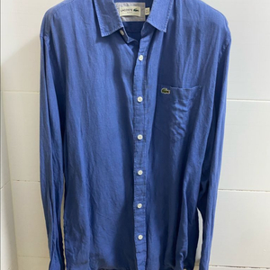 남성 라코스테 린넨 42 사이즈 슬림핏 네이비 긴팔 셔츠 Lacoste 이미지