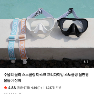 수올리 스노쿨링 장비 물안경 개골개골 물놀이 이미지