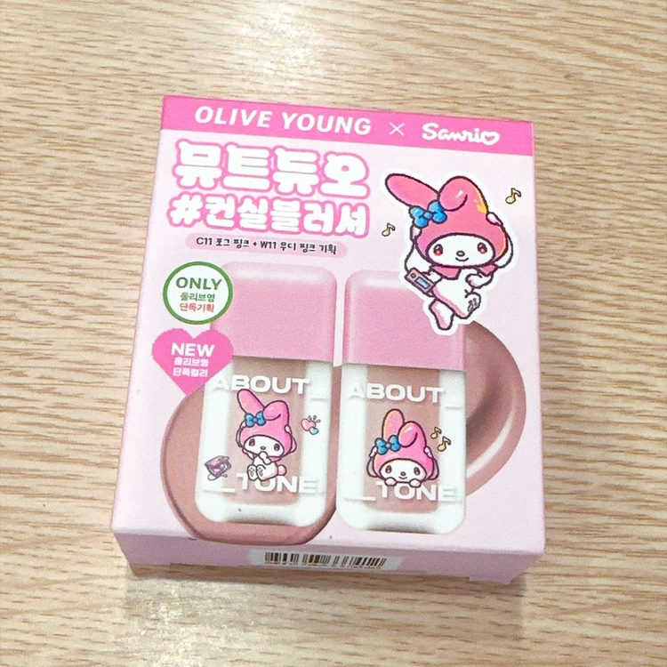 어바웃톤 스킨 레이어 핏 블러셔 산리오 기획 포차코 마이멜로디 미개봉 이미지