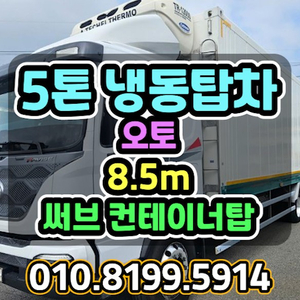 9.5톤냉동탑차 써브 컨테이너탑 투냉 오토미션 8500mm 2024년 111,006Km 이미지