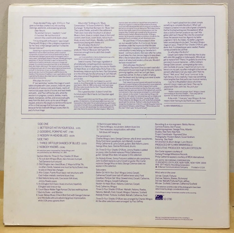LP ; charles mingus - three or four shades of blues 찰스 밍거스 재즈 엘피 이미지