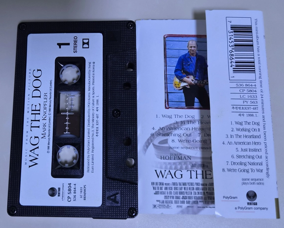 마크 노플러 Wag The Dog (왝 더 독) OST (개봉 카세트테이프) 이미지