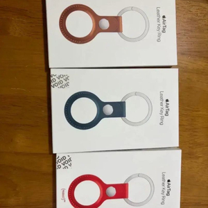 애플 에어태그 정품 가죽케이스 키링(브라운,레드,블루) 이미지