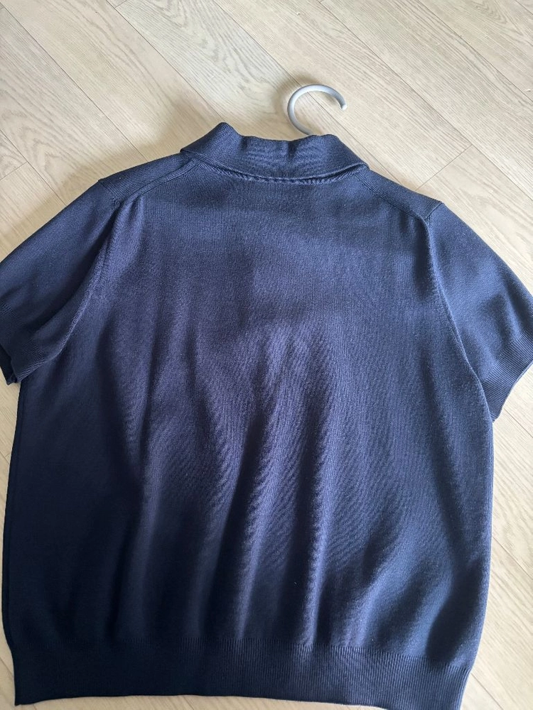 A.P.C. 여성 반팔 니트 네이비 m사이즈 2번착용 이미지