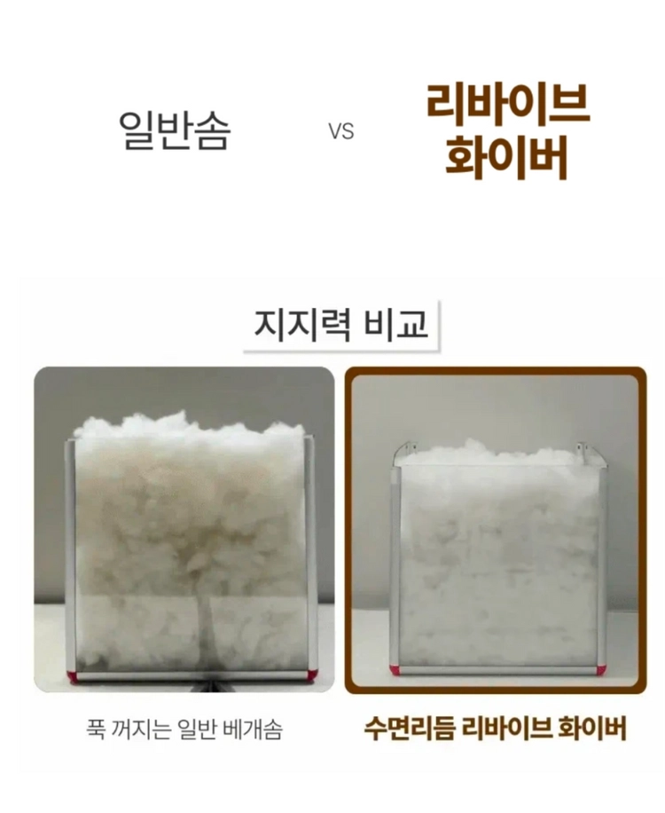 리바이브 화이버 베개 이미지