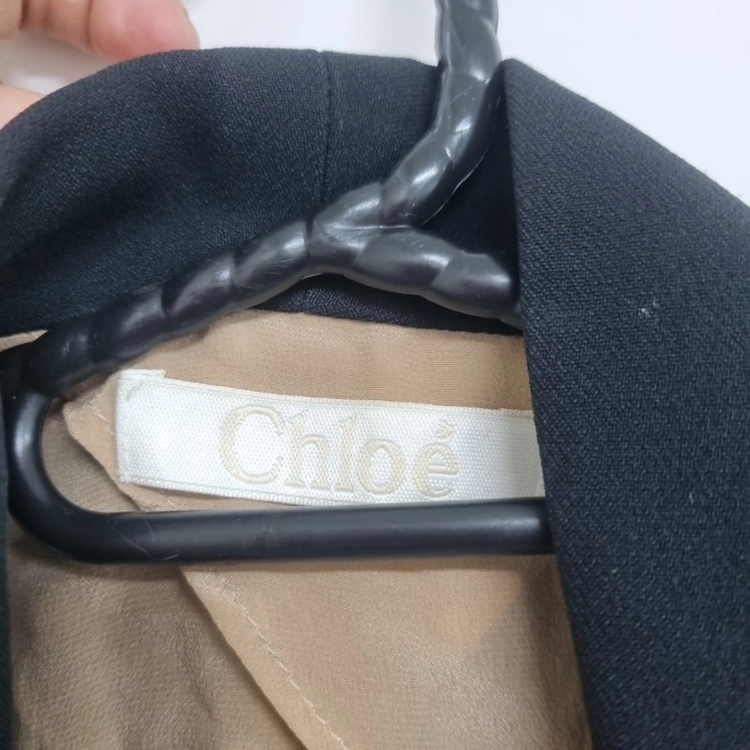 끌로에 Chloe 블랙 숄카라 롱 베스트 조끼 국내정품 이미지