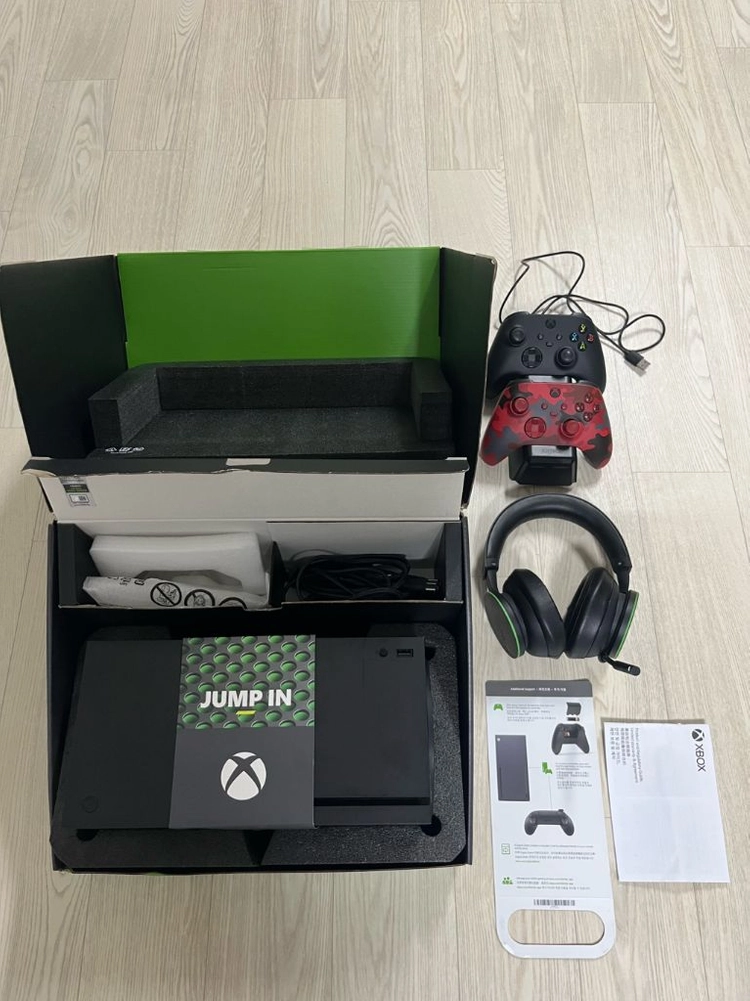 XBOX SERIES X 엑박 엑시엑 XSX 풀박스 추가패드 헤드셋 충전기 이미지