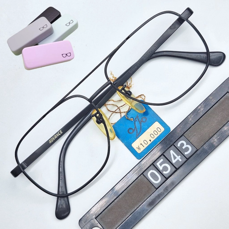 ADVANCE 4312 안경테 52mm 티타늄 투브릿지 일본 빈티지 데드스톡 아메카지 레트로 클래식 복고 앤틱 패션 이미지