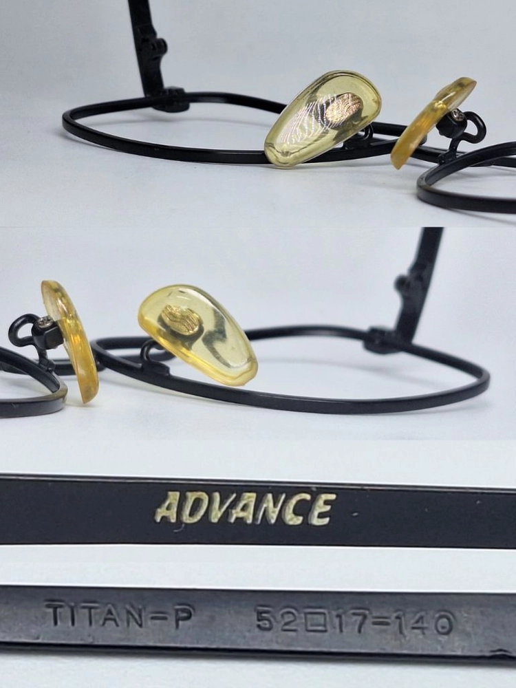 ADVANCE 4312 안경테 52mm 티타늄 투브릿지 일본 빈티지 데드스톡 아메카지 레트로 클래식 복고 앤틱 패션 이미지