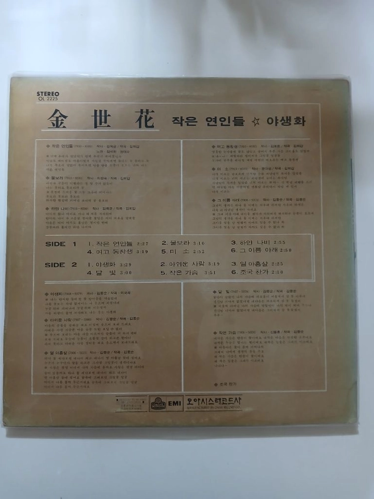 김세화.작은연인들.LP.NM-/NM 이미지