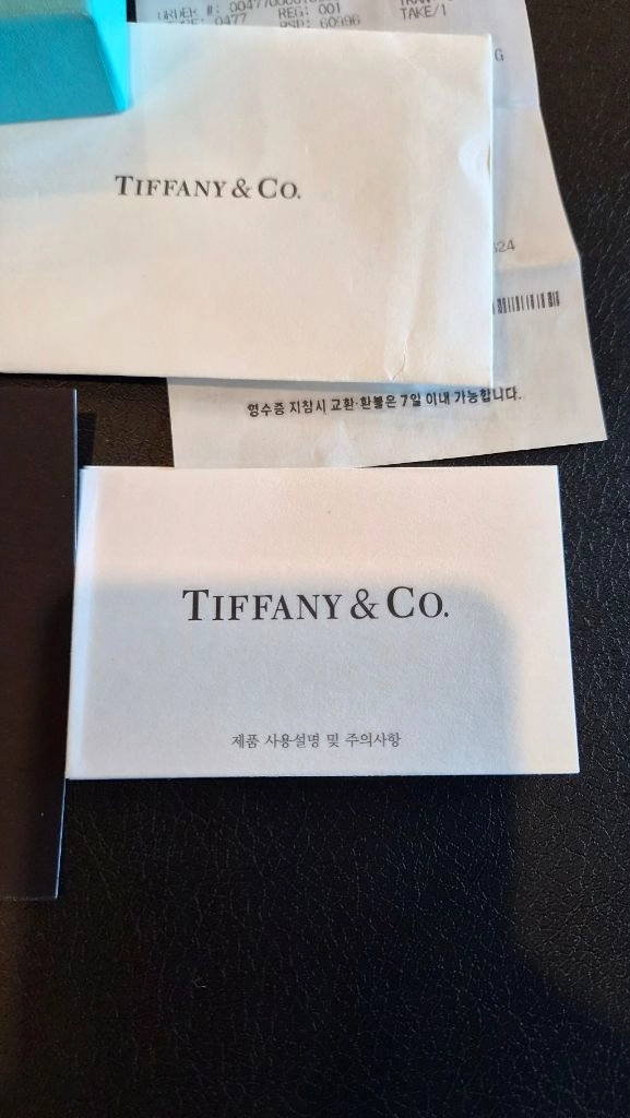 티파니앤코 리턴투 신세계구매 하트 목걸이 블루 정품 이미지
