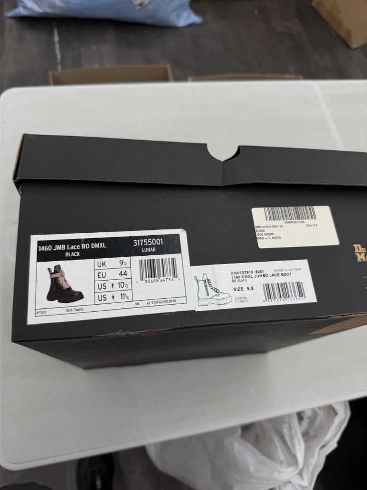 릭오웬스 닥터마틴 1460 DMXL 점보 레이스부츠 EU44 판매 이미지