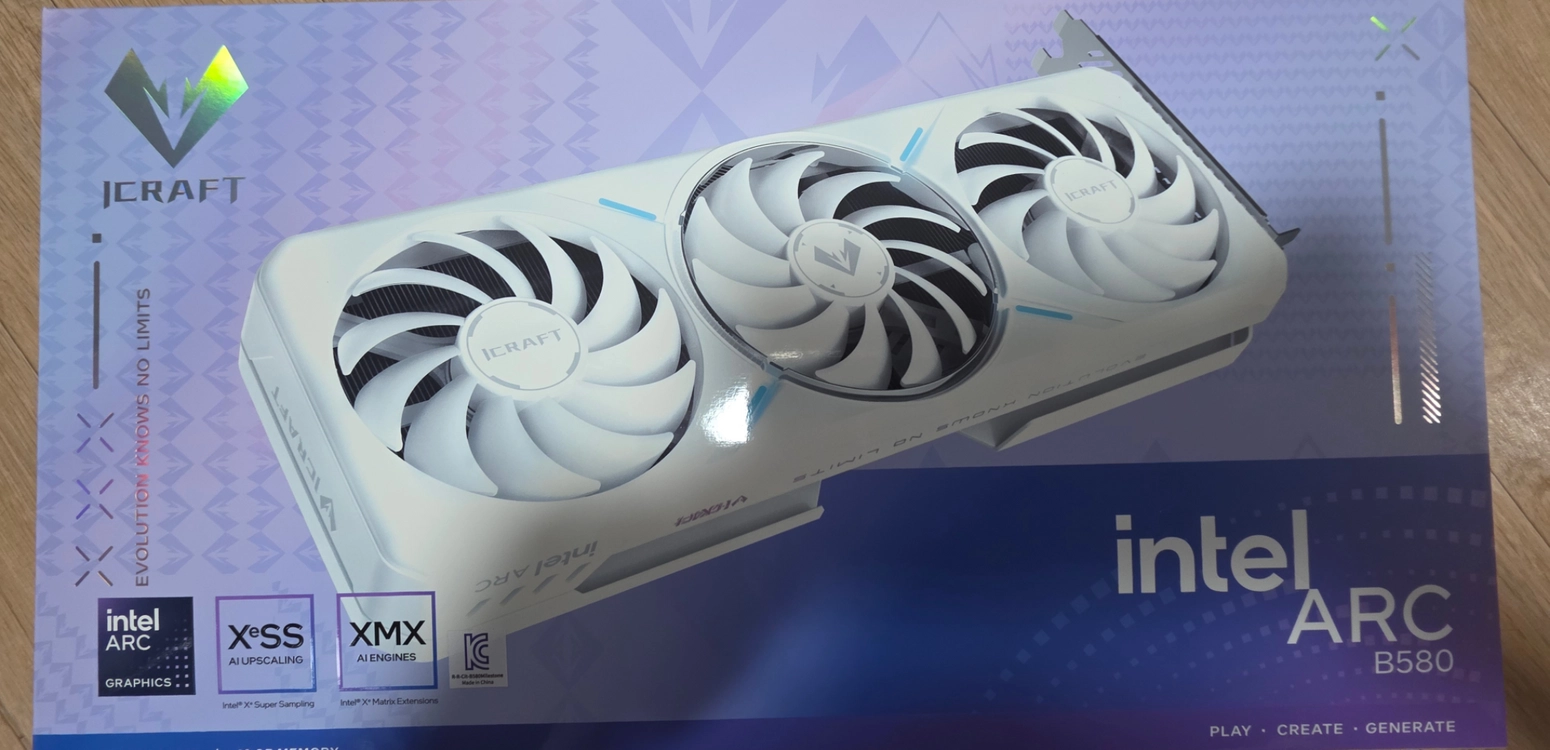인텔 ARC B580 iCraft D6 12GB 그래픽 카드 - 안심되는 중고거래