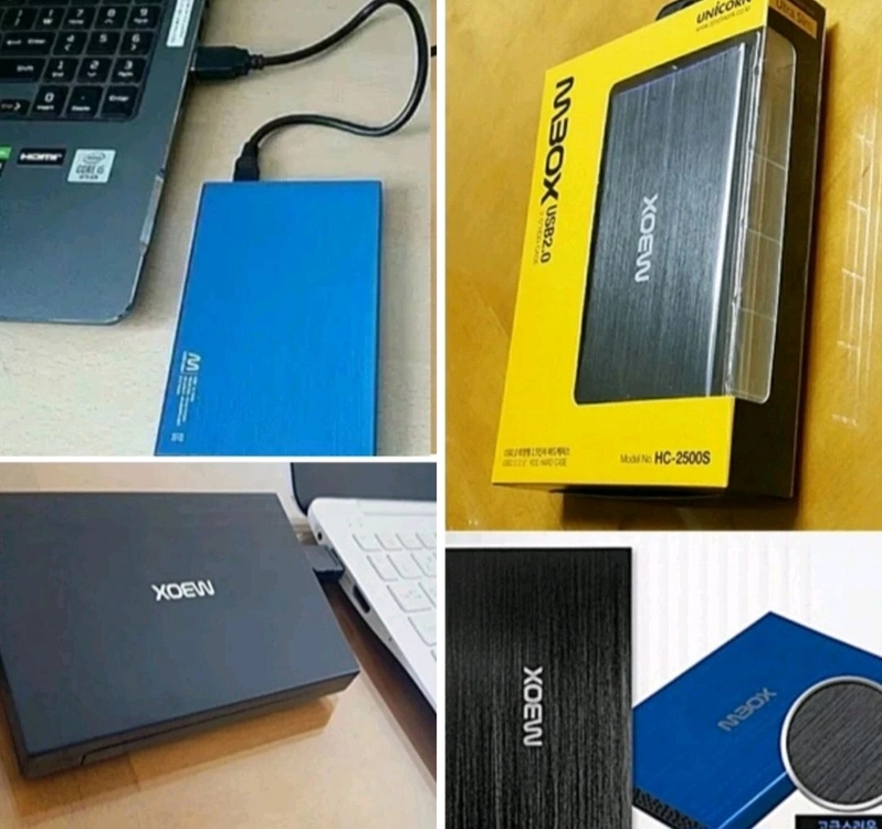 외장하드 대용량 미개봉 1TB USB 케이블포함 풀세트 이미지