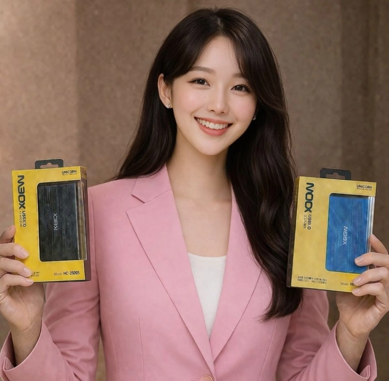 외장하드 대용량 미개봉 1TB USB 케이블포함 풀세트 이미지