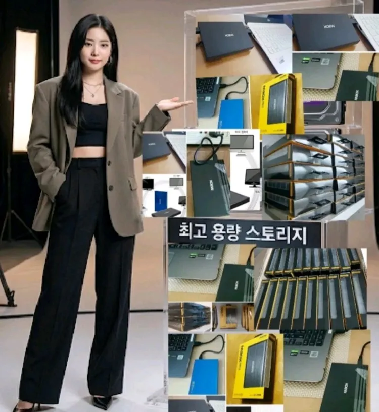 외장하드 대용량 미개봉 1TB USB 케이블포함 풀세트 이미지