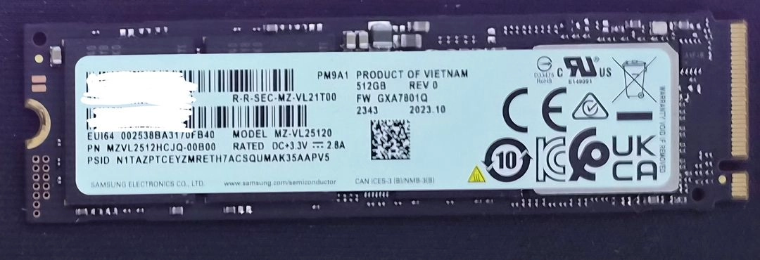 PM9A1 SSD 512GB(M.2) 신품급 - 안심되는 중고거래