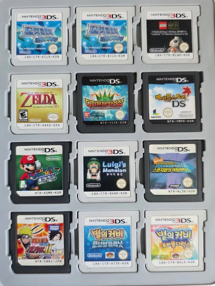 닌텐도ds,3ds 포켓몬스터,루이지맨션,젤다,디지몬,메이플 인기게임칩, 알칩 판매 - 안심되는 중고거래