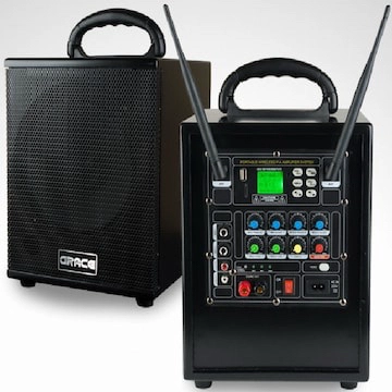 카날스 EG-153 이동식 충전 스피커 앰프 블루투스 무선 핸드마이크 2개 - 안심되는 중고거래