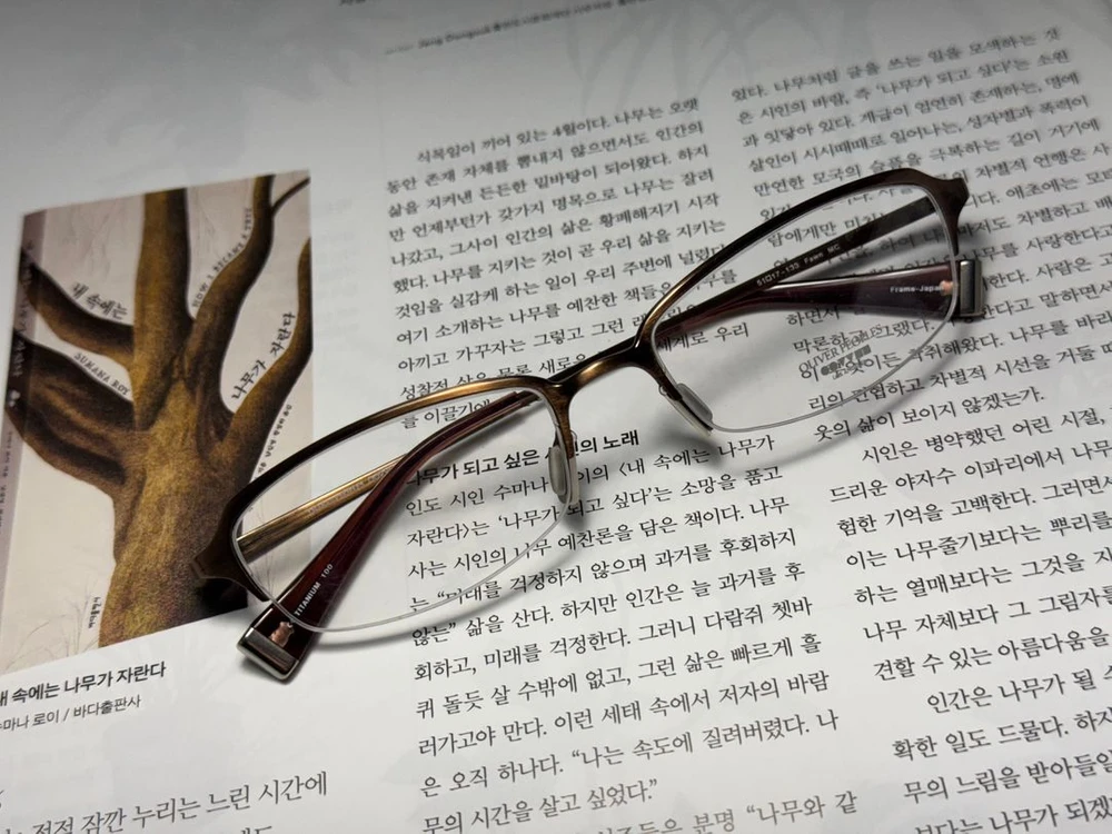 올리버피플스 티타늄 초경량 반무테 안경 재펜메이드 0177 이미지