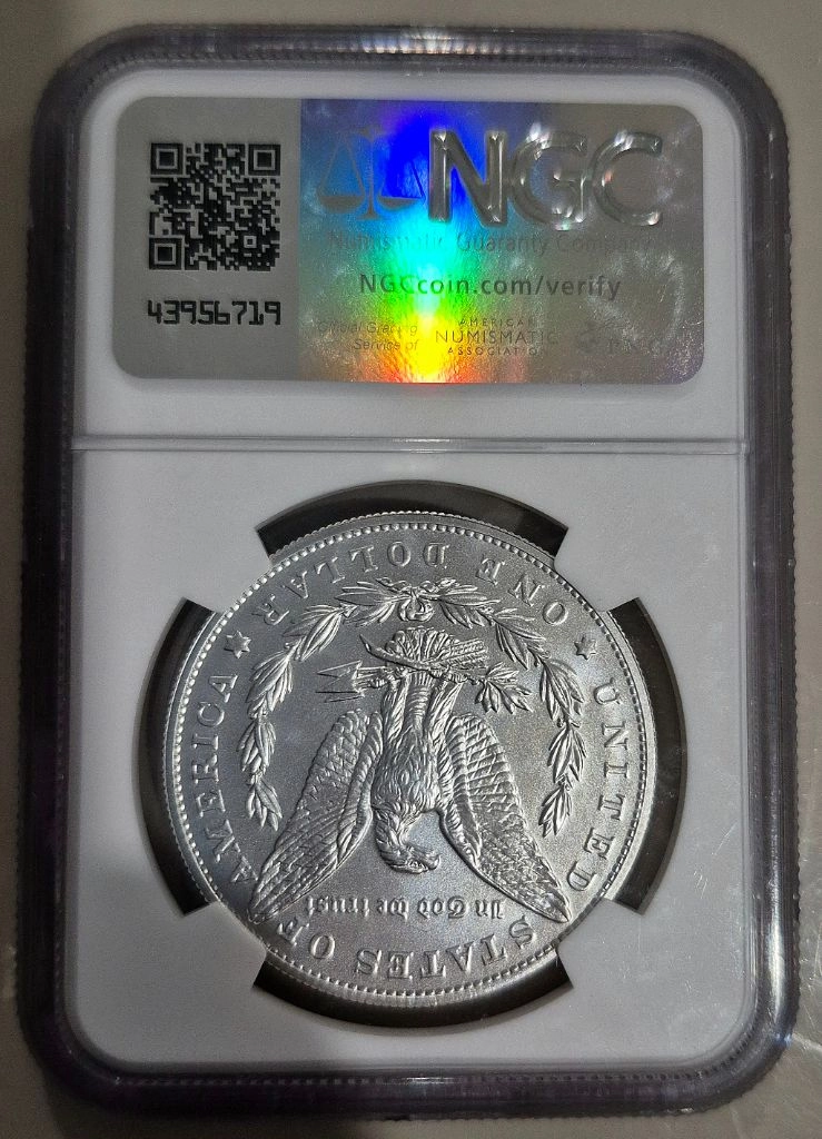 2024년 모건달러 NGC MS 70 최고등급 은화 실버바 수집 화폐 이미지