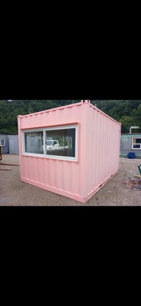 깨끗한 핑크 3x4 중고컨테이너 이미지