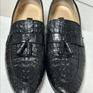 HOSEVAN 블랙 악어 패턴 테슬 로퍼 265 이미지