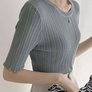 골지 카라 냉감소재 여름 니트 새상품 이미지