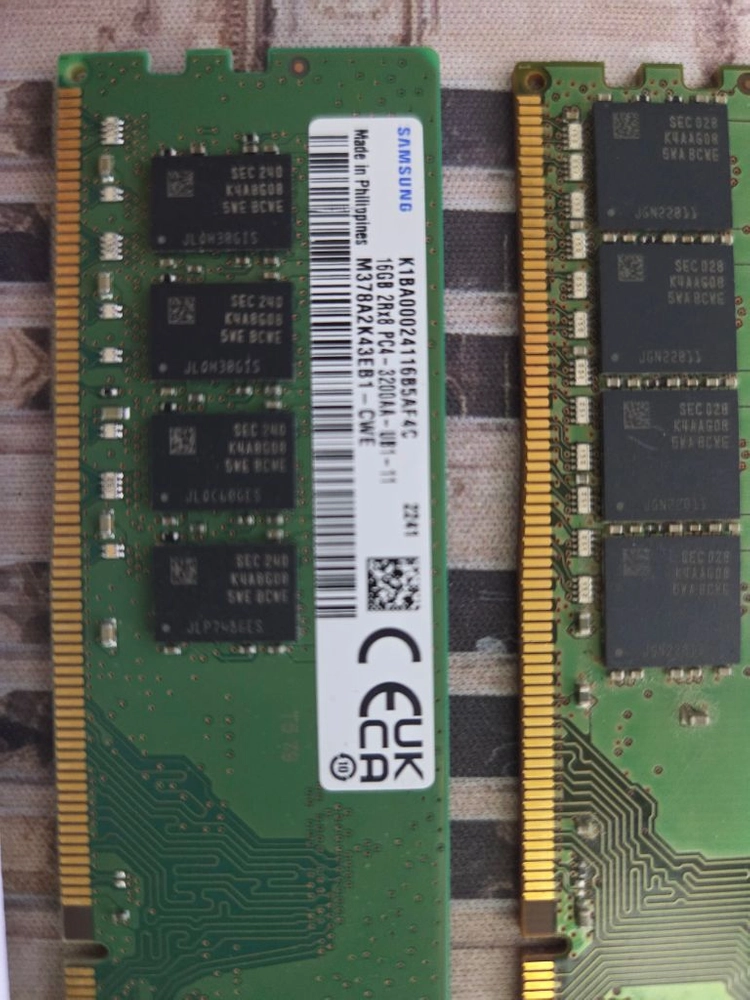 삼성 DDR4 메모리 3200MHz 16기가 2개 이미지