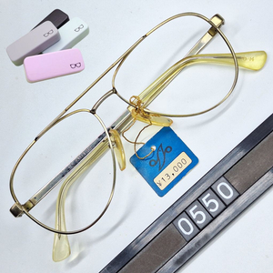 세이코 VISTA M453S SPM 선플래티늄 안경테 52mm 투브릿지 일본 빈티지 데드스톡 아메카지 레트로 Y2K 이미지