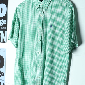(L-XL) 폴로 랄프로렌 반팔셔츠 남방 USA 린넨 이미지