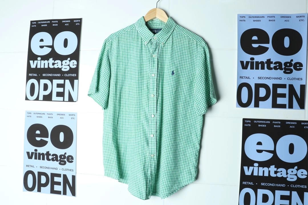 (L-XL) 폴로 랄프로렌 반팔셔츠 남방 USA 린넨 이미지