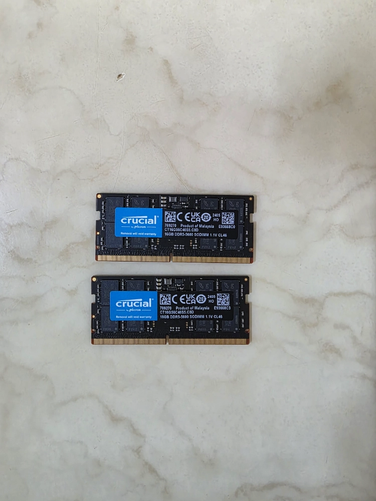 마이크론 Crucial DDR5-5600 CL46 16GB 2개 - 안심되는 중고거래