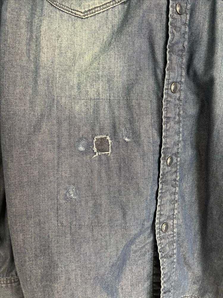 지스타 로우(G-star Raw) 3301 디스트로이드 데님 셔츠S 이미지