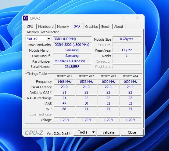 삼성 DDR4 3200 8GB 램 2개 팝니다 이미지