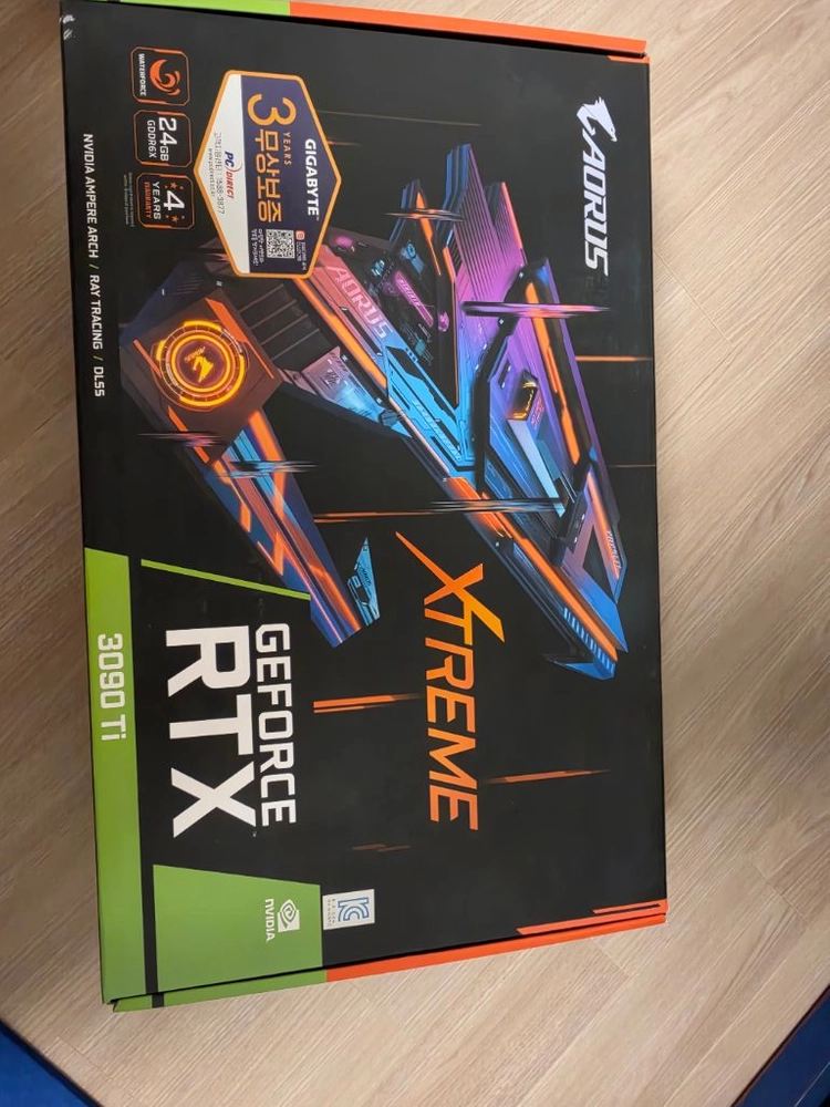기가바이트 지포스 3090ti 어로스 익스트림 24GB 풀박스 팝니다 이미지
