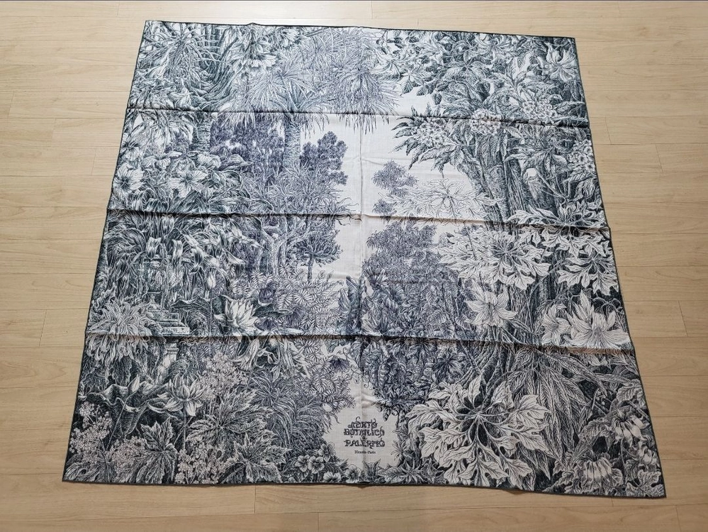 에르메스 숄 알로토 보타니코 디 팔레르모 140 숄 베르로덴/ 나뛰렐/엉크르 이미지