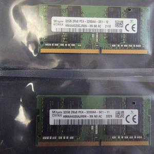 SK하이닉스 DDR4 3200 32GB 2Rx8 노트북램 2개 / 총 64GB / 정상작동 이미지