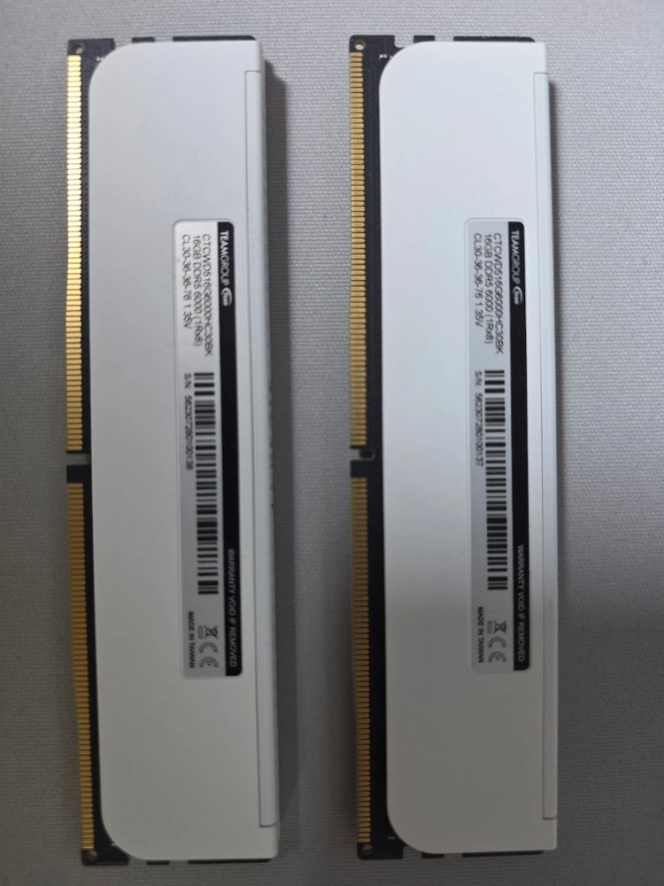 TeamGroup T-CREATE DDR5-6000 CL30 EXPERT 화이트 16GB x 2(32GB) 이미지