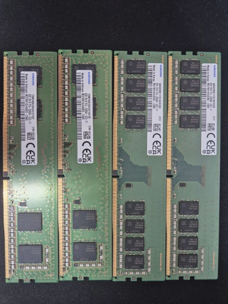 삼성 DDR4 3200 8GB 메모리 4개 세트 이미지