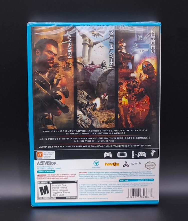 새제품 밀봉 닌텐도 Wii U, 위유 북미판 콜오브 듀티 블랙옵스2 이미지
