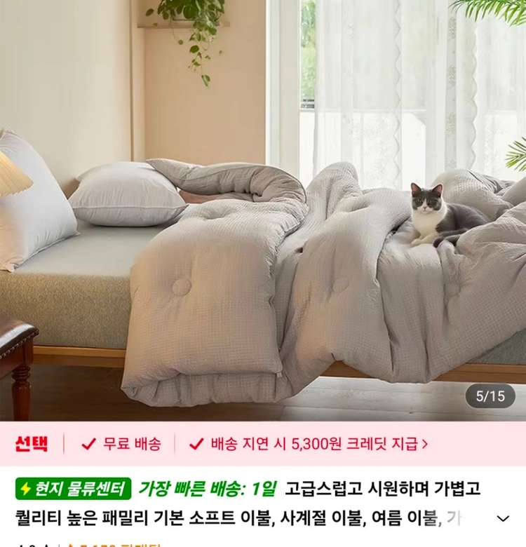 패밀리 기분 소프트 이불 이미지