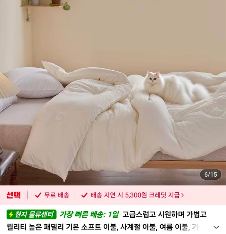 패밀리 기분 소프트 이불 이미지