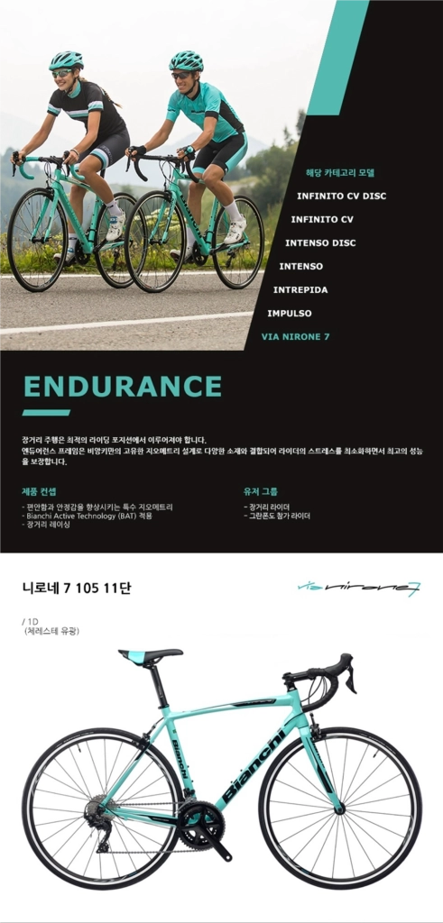 로드자전거 비앙키 니로네7 105모델 팔아요 이미지