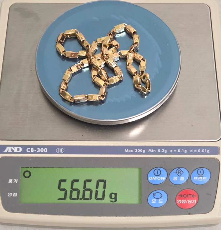 18k목걸이,남성목걸이,대나무목걸이,할로우목걸이 이미지